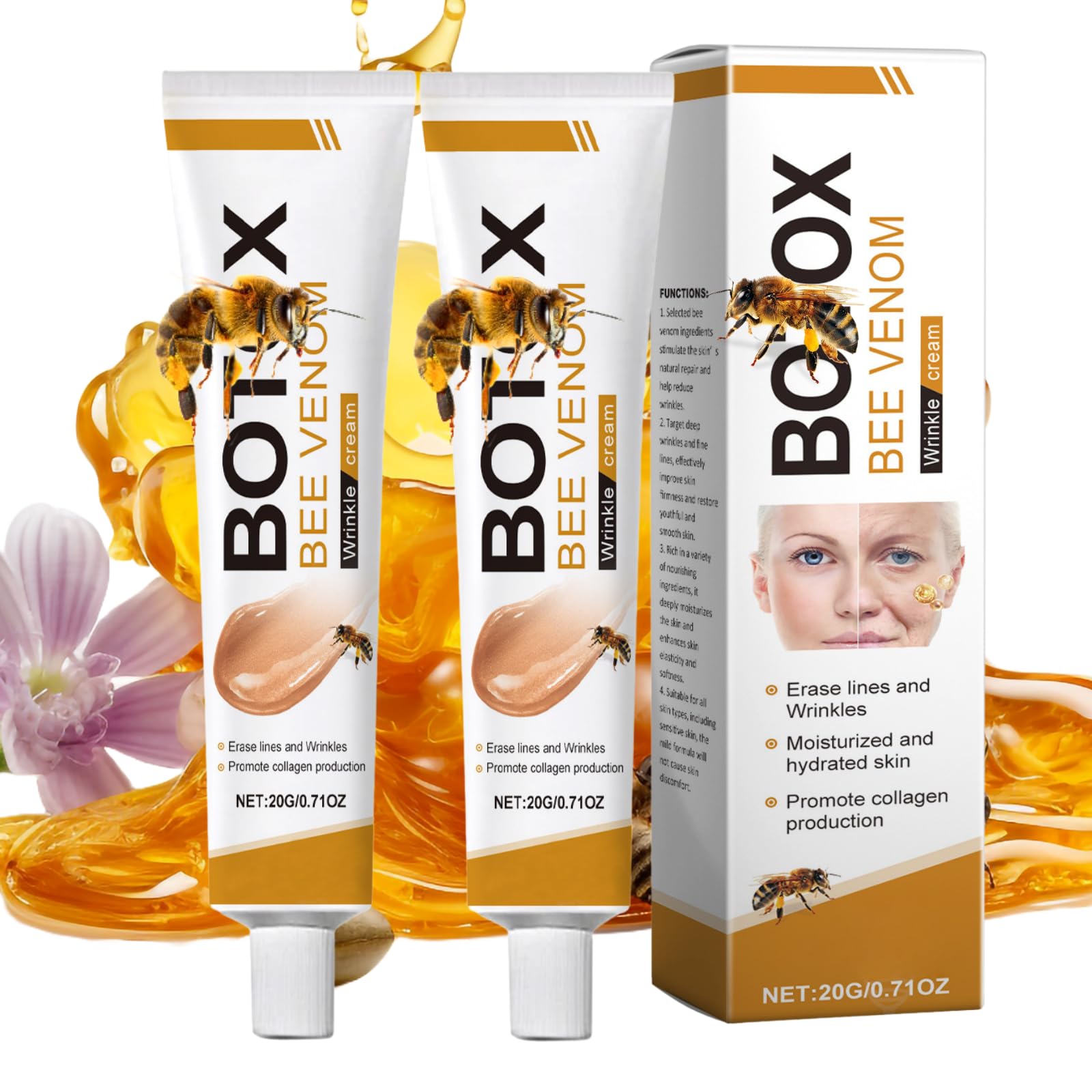 Bo-tox Bee Venom Wrinkle Removal Cream Set, Bo-tox Skincare Set